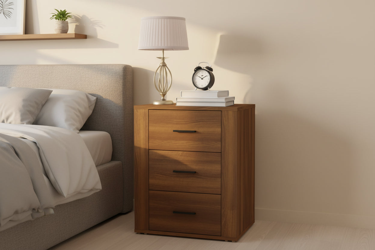 Table de chevet Chêne marron 50x36x60 cm Bois d'ingénierie