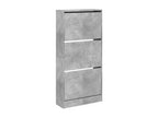 Armoire à chaussures gris béton 60x21x125.5 bois d'ingénierie